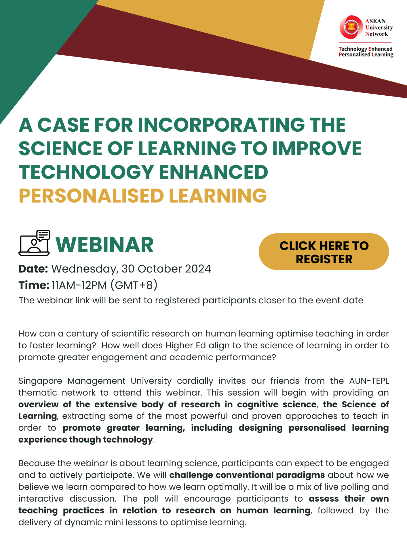 A Case for Incorporating the Science of Learning to Improve Technology Enhanced Personalised Learning